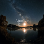 夜の湖と天の川