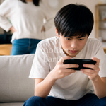 ゲームに夢中