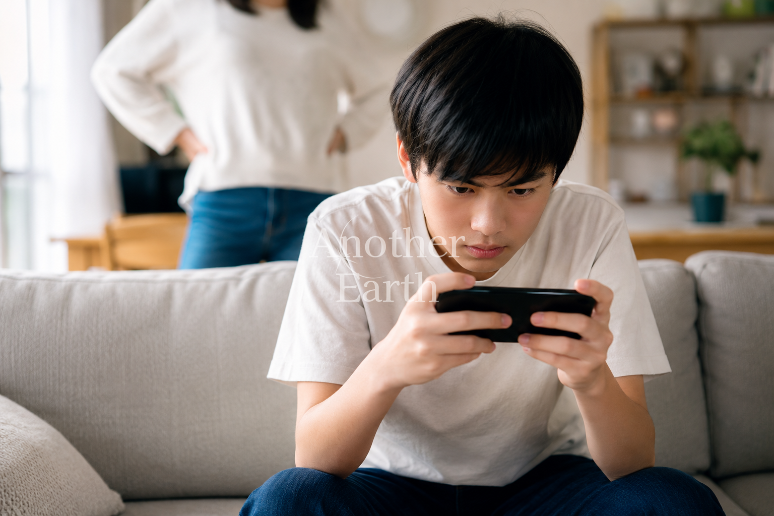 ゲームに夢中