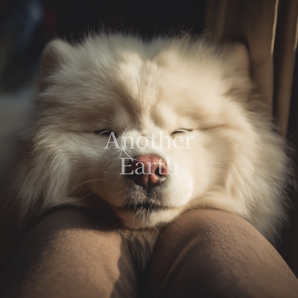 リラックスしているサモエド