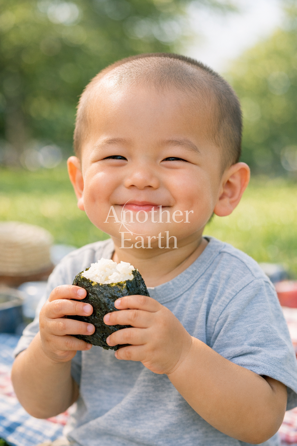 ピクニックを楽しむ男の子