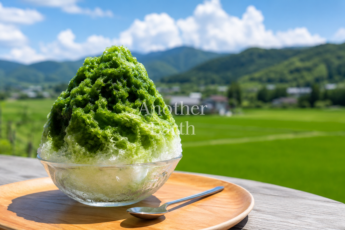 真夏の抹茶かき氷