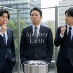サラリーマンのキャンディ休憩
