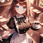 カフェで働くメイドさん