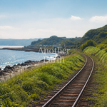 海沿いの線路