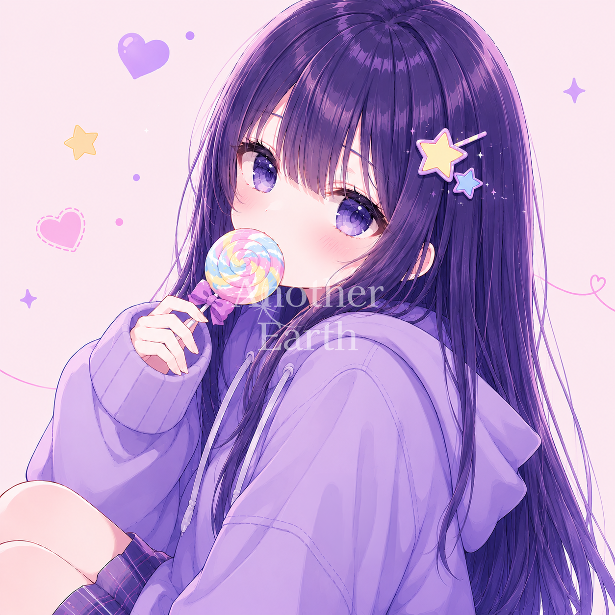 キャンディを食べる少女