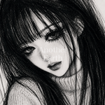 女性のペンシルスケッチ