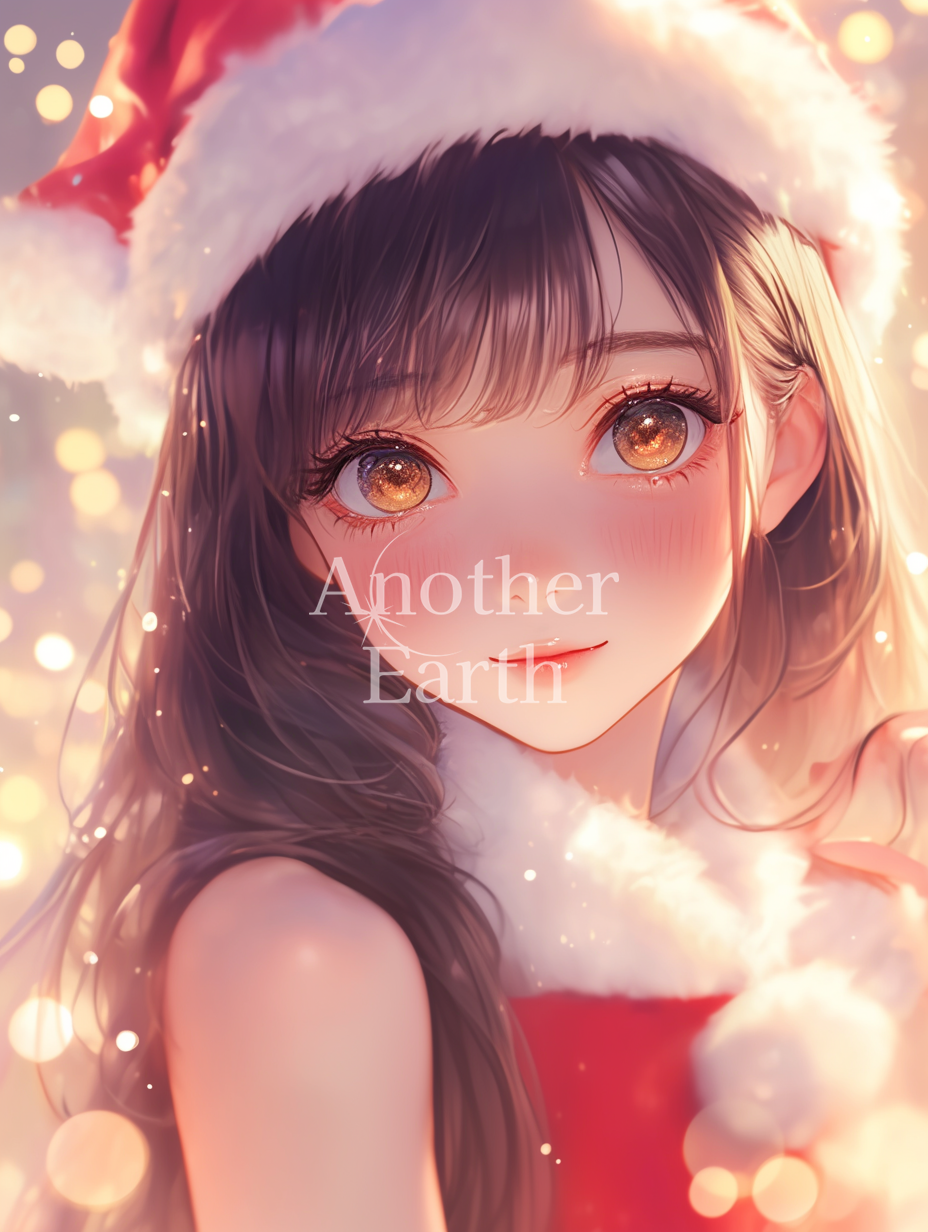 クリスマスコスチュームの女性