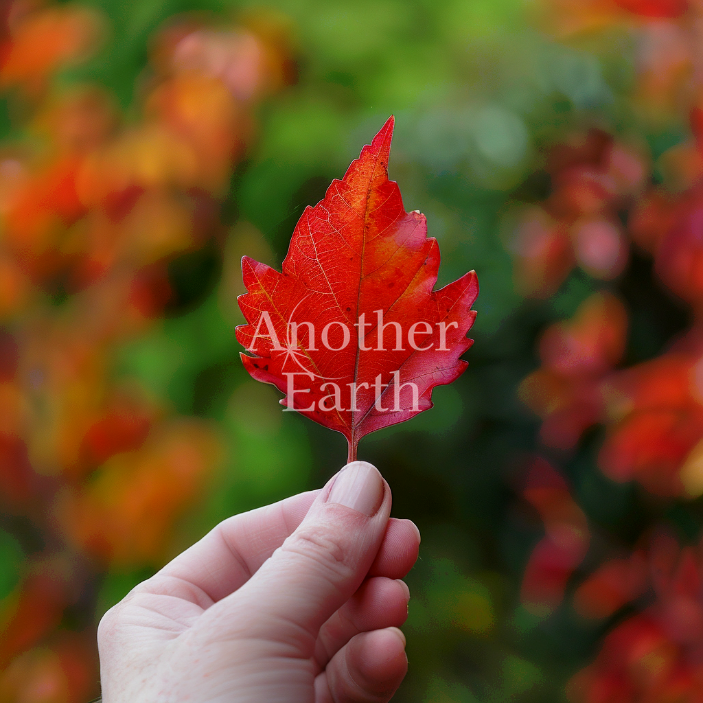 一枚の華麗な紅葉