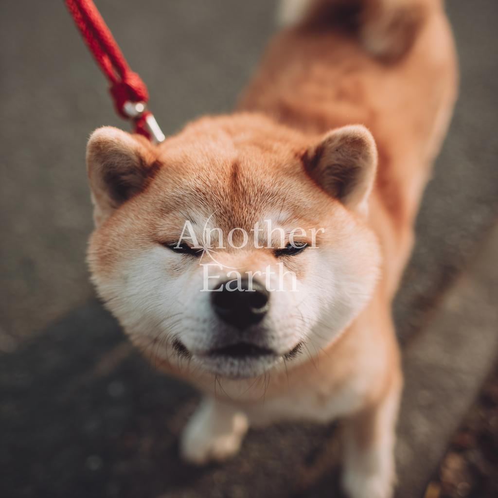 お散歩を拒否する柴犬