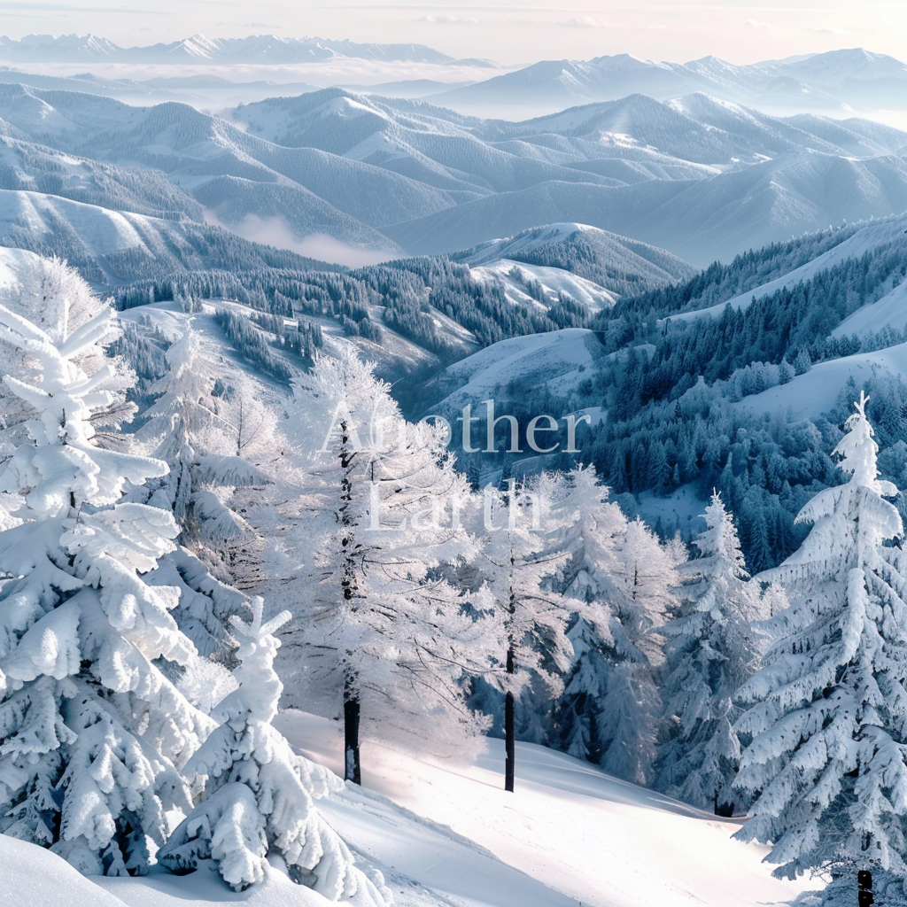 静寂な雪の山