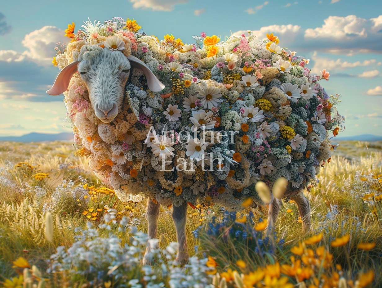 花を纏う羊